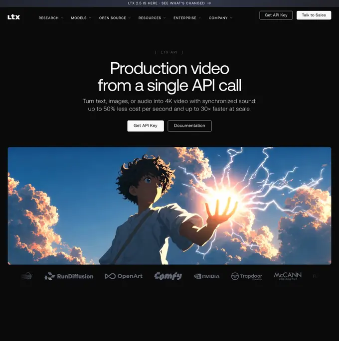 The LTX API page as it appeared on 16 September 2026.
